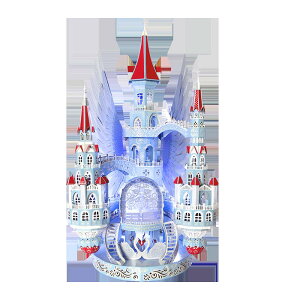 拼界王國天使城堡3d立體拼圖高難度手工DIY玩具成人金屬建筑模型