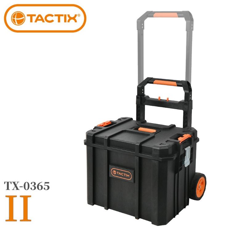 TACTIX TX-0365 二代 推式聯鎖裝置 附輪式 套裝工具箱 移動工具箱 工具推車 可堆疊 工具箱 拉桿 工具箱