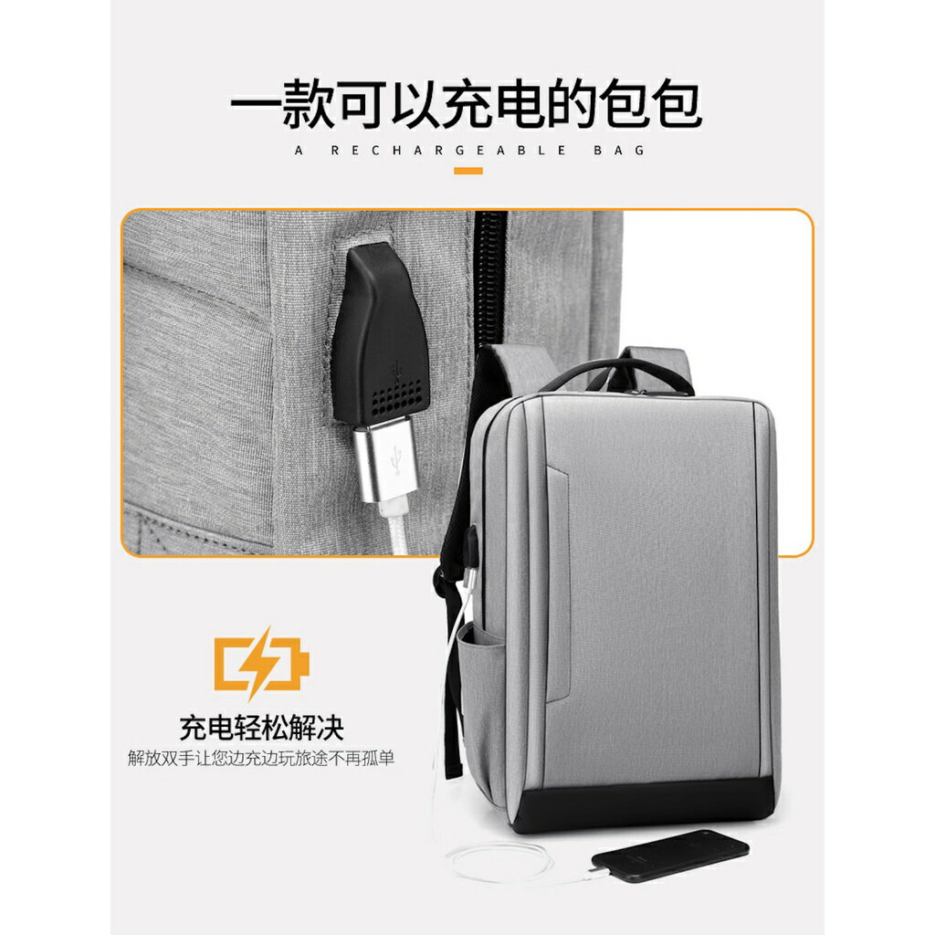 ISONA 防水尼龍布材質雙肩背帶 電腦包 筆電包 後背包 雙肩包 書包 15吋 輕薄 2