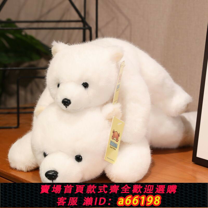 【臺灣公司 可開發票】可愛趴趴北極熊毛絨玩具公仔床上睡覺夾腿抱枕兒童玩偶生日禮物女