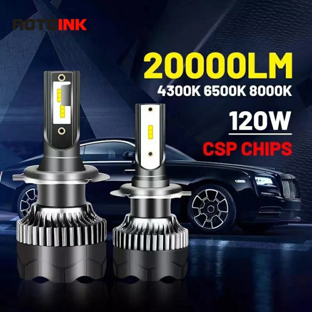【超亮大晶片】 1對 H4 汽車 LED大燈 燈泡 20000LM CSP H7 H1 H11 9005 頭燈 霧燈