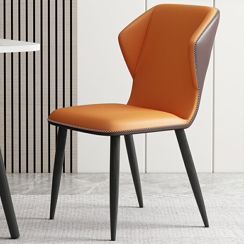 輕奢餐椅家用靠背現代簡約書桌椅子北歐網紅餐廳科技布臥室化妝椅