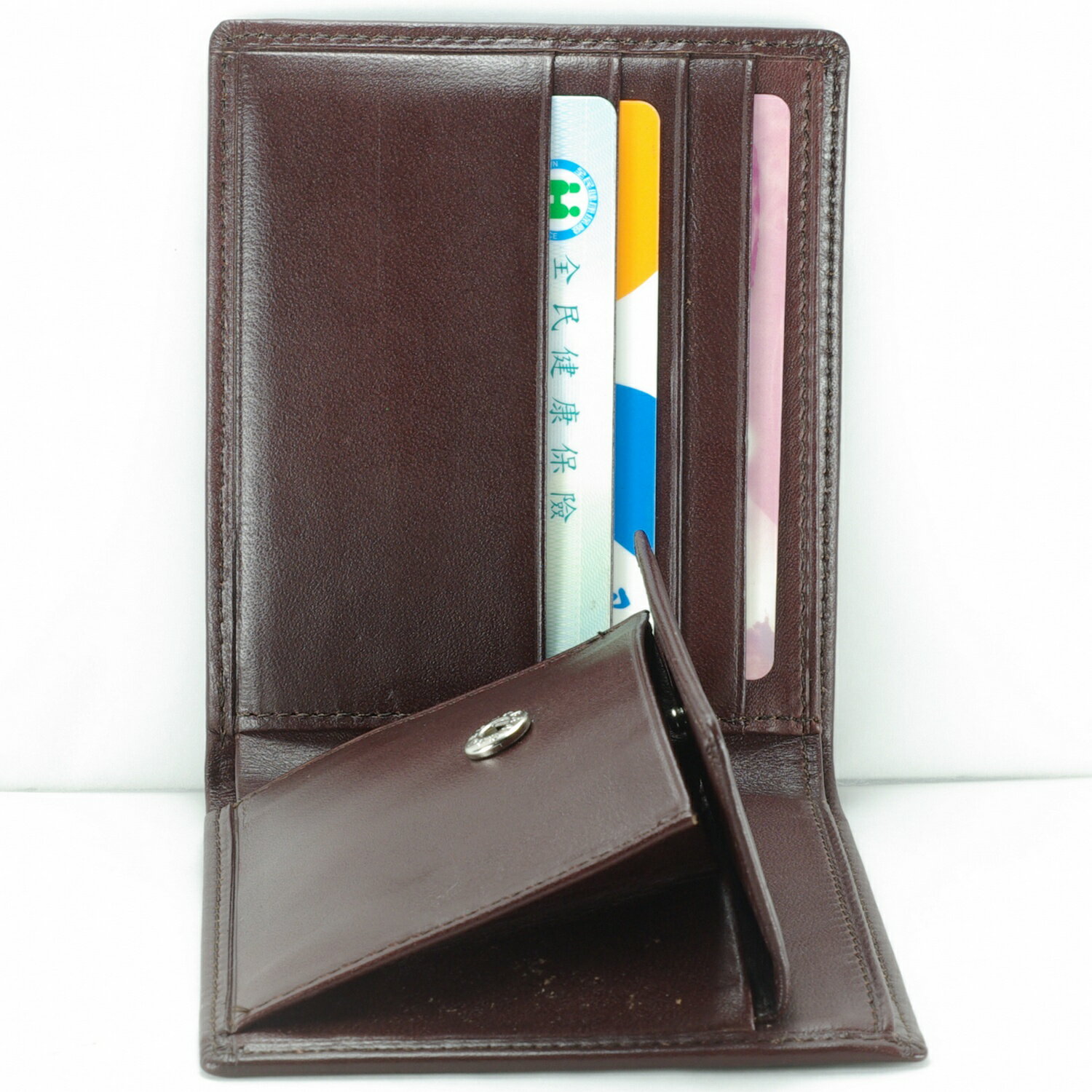 雅藏男短夾真皮皮夾4卡零錢袋褐色付費客製刻字服務| 徽耀國際Mark Honor直營店| 樂天市場Rakuten