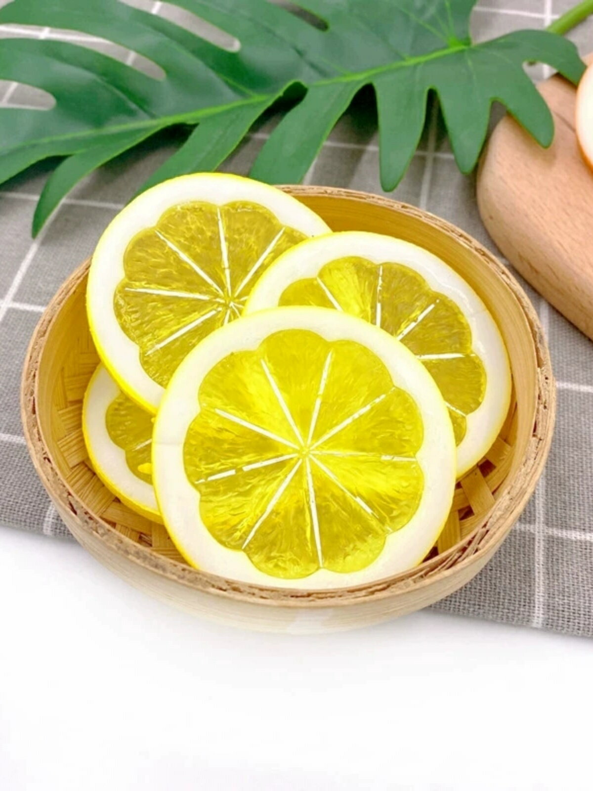【滿299出貨】模擬檸檬片切橙子冰塊模型水果幹塑膠蔬菜美食背景裝飾攝影玩道具【模擬菜】【模擬模型】【模擬食品】
