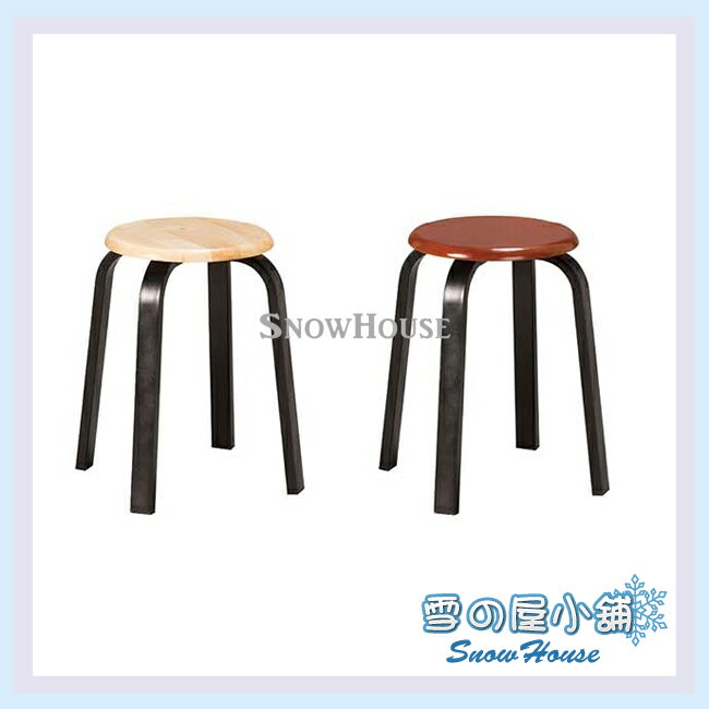 雪之屋 烤黑扁管椅 造型椅 餐椅 板凳 原木 X607-08/09