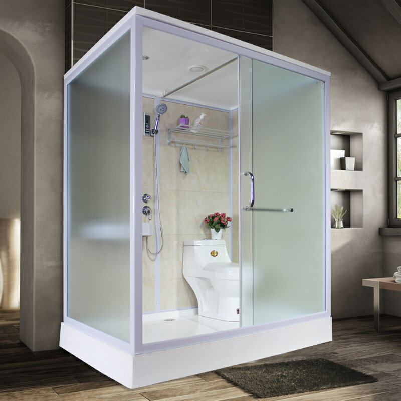 一體式衛生間整體淋浴房集成衛浴馬桶房洗手盆干濕分離浴室洗澡間