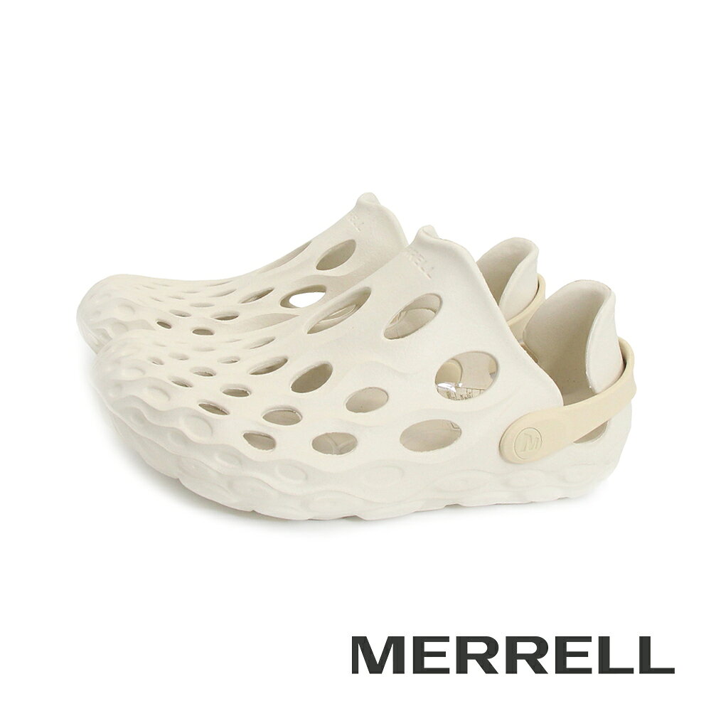 MERRELL(女)Hydro Moc風格潮流水陸兩棲洞洞鞋 女鞋-米白色