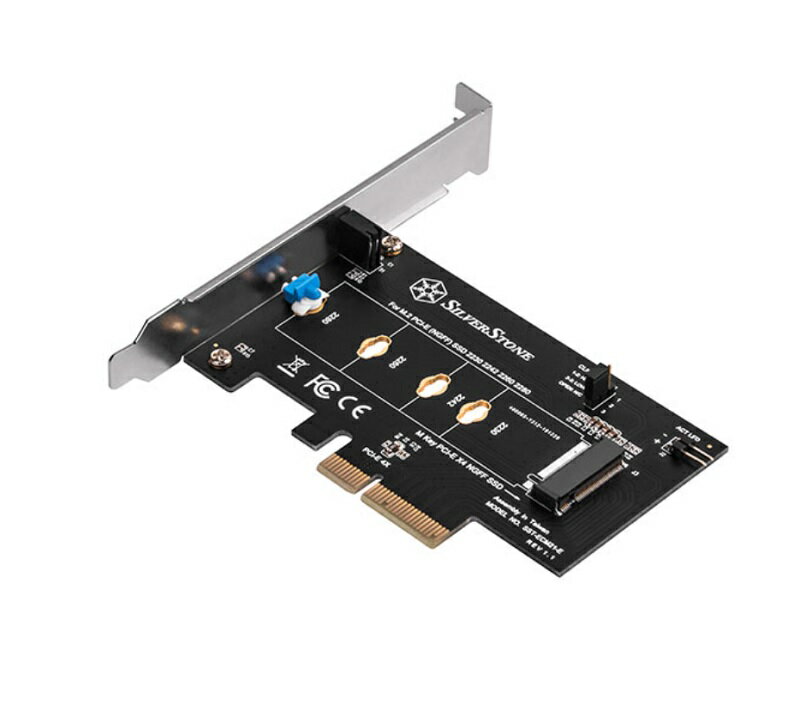 【最高現折268】SilverStone 銀欣 ECM21-E M.2 PCIe/NVMe SSD轉PCIe x4免螺絲轉接卡