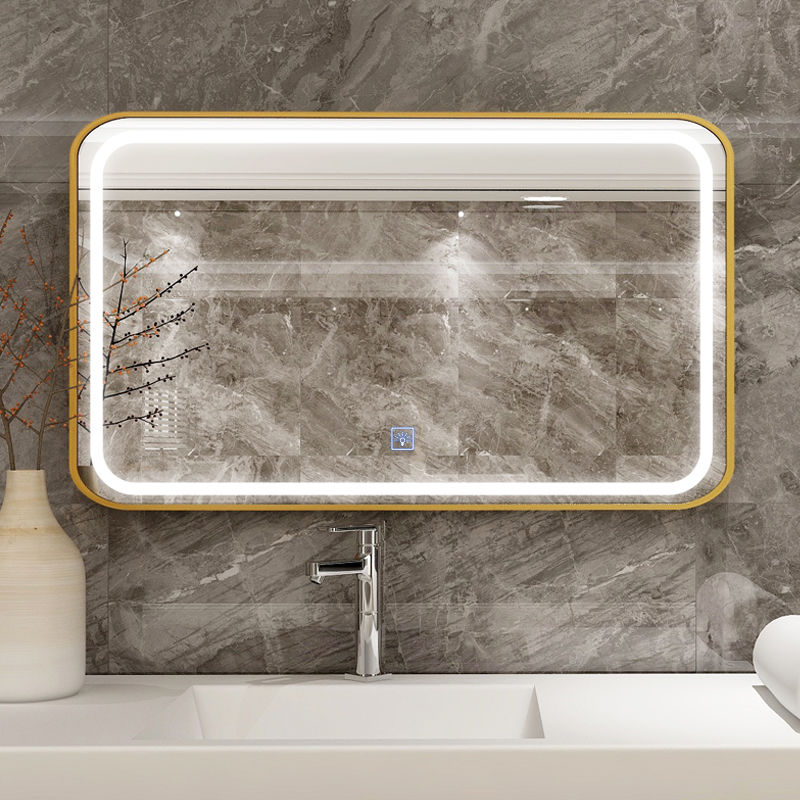 LED鋁合金燈鏡浴室鏡背光鏡壁掛衛生間化妝鏡防霧帶燈鏡子衛浴鏡