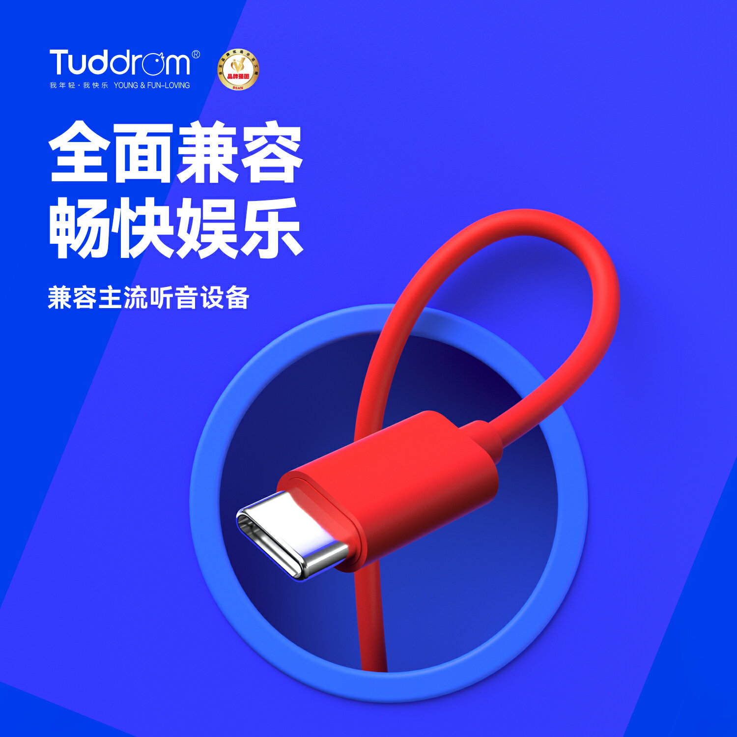 小魔鴨有線耳機入耳式type-c數字音頻高音質重低音帶麥睡眠降噪