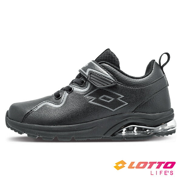 LOTTO樂得-義大利第一品牌 童鞋 VIGOR RIDE 氣墊跑鞋 [LT1AKR3120] 黑【巷子屋】
