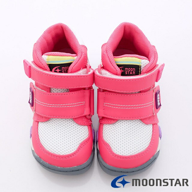 日本月星Moonstar機能童鞋矯健系列寬楦穩定彎曲鞋款21404粉(中小童段/中大童段) 4
