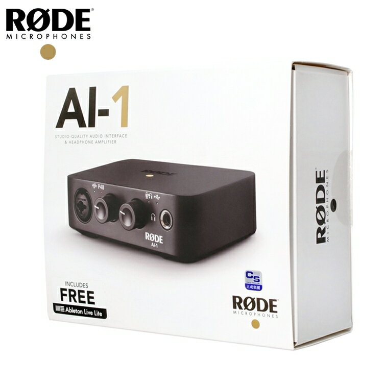耀您館★RODE羅德USB-C電腦錄音介面AI-1支援6.3mm XLR 48V幻象電源電容式麥克風網路直播實況廣播收音