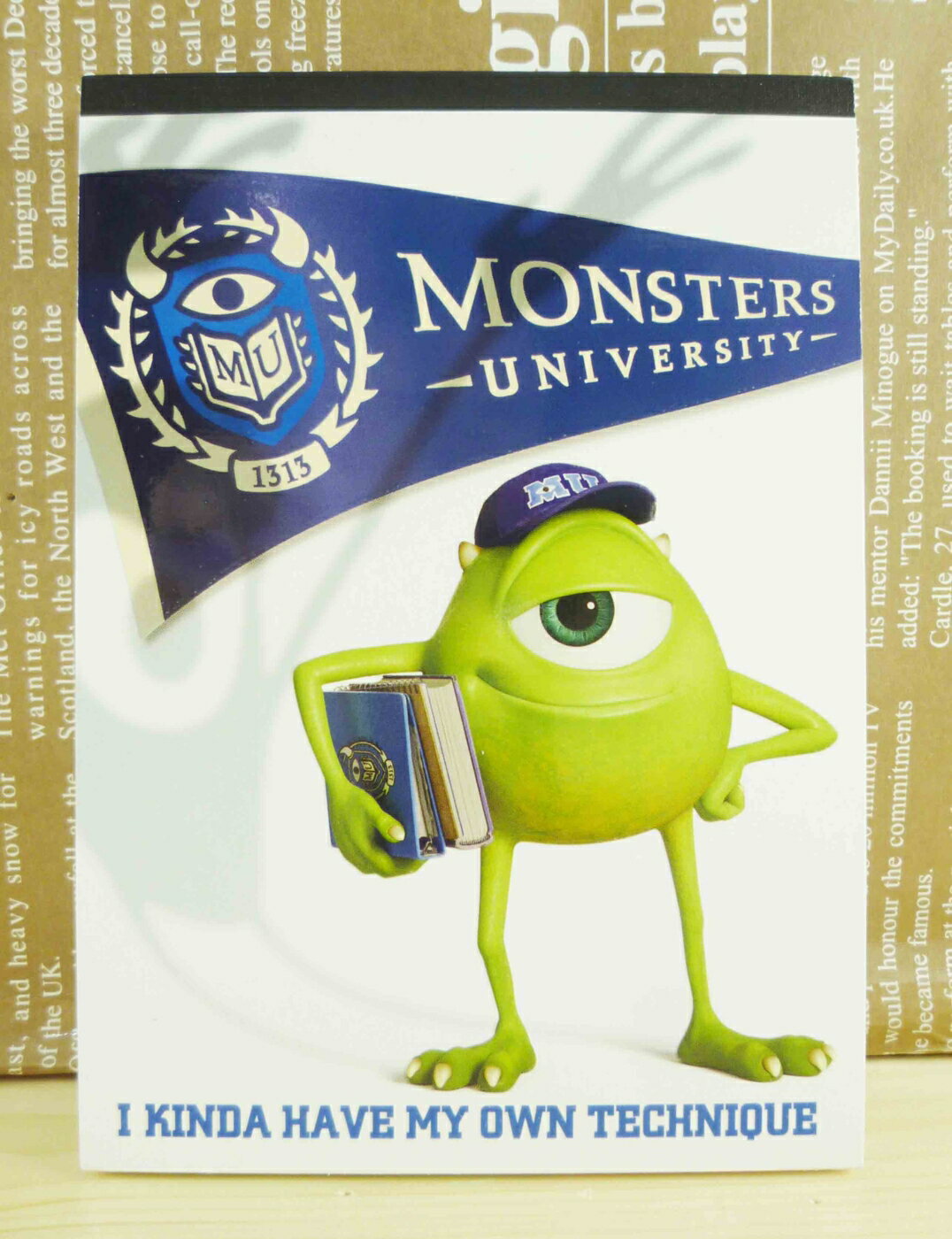 【震撼精品百貨】Monsters University 怪獸大學 便條本-大眼仔圖案-白色 震撼日式精品百貨