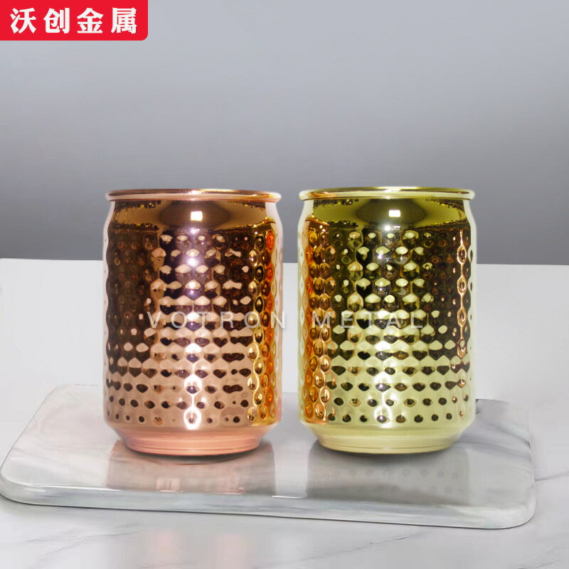 酒吧ktv鍍銅可樂杯金盃500ml啤酒杯304不鏽鋼紅酒杯創意酒杯