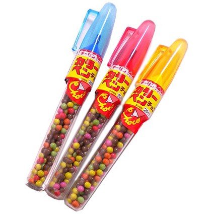 【江戶物語】奇林 CHIRIN 彩色筆造型可可糖球 5g 彩色筆可可 日本進口 懷舊糖果 小朋友最愛 開學季