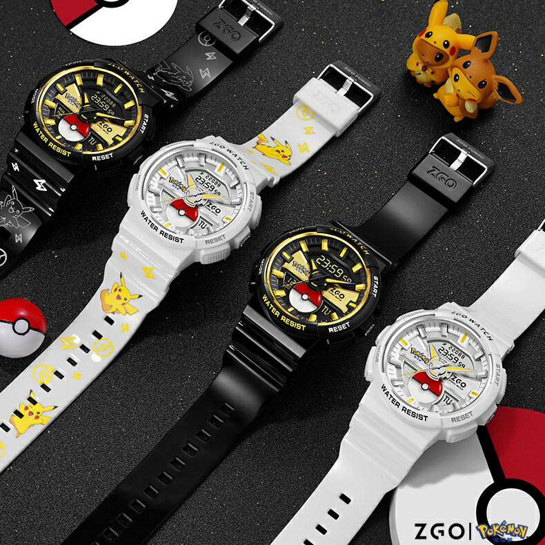 ZGOx寶可夢聯名款手錶 pokemon腕錶 皮卡丘手錶 神奇寶貝手錶 寵物小精靈機械錶錶防水