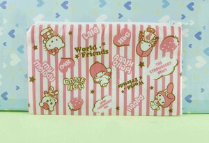 【震撼精品百貨】Hello Kitty 凱蒂貓 筆袋-粉白條 震撼日式精品百貨
