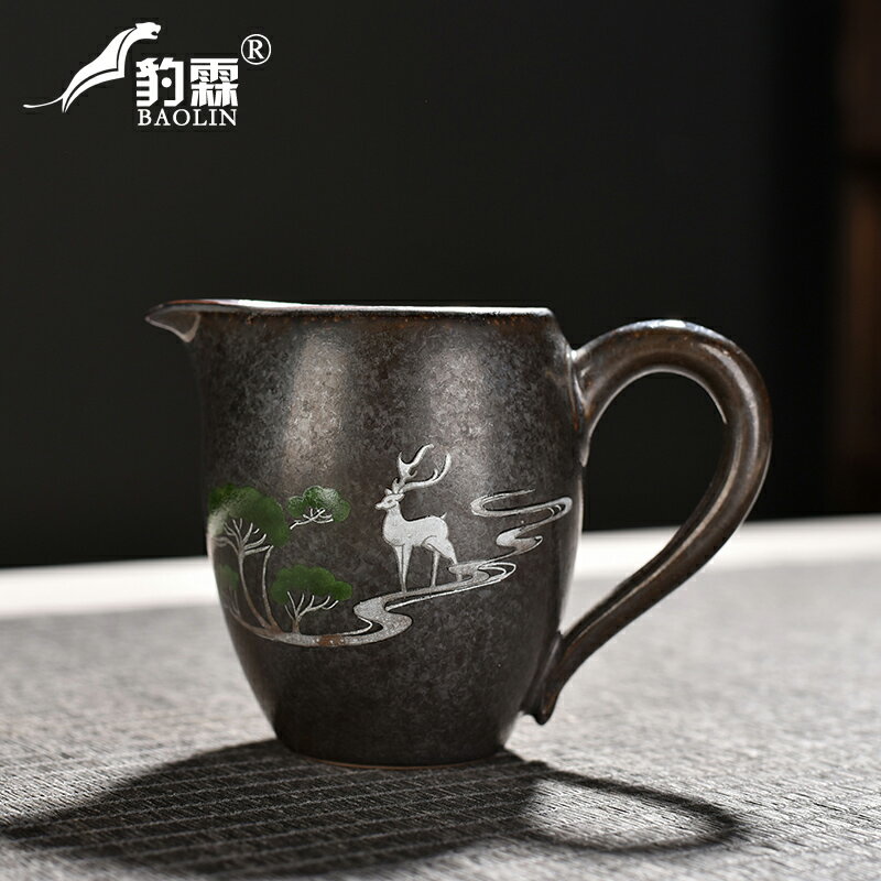 陶瓷公道杯功夫茶具配件茶海碗高檔加厚耐熱單個簡約大容量分茶器