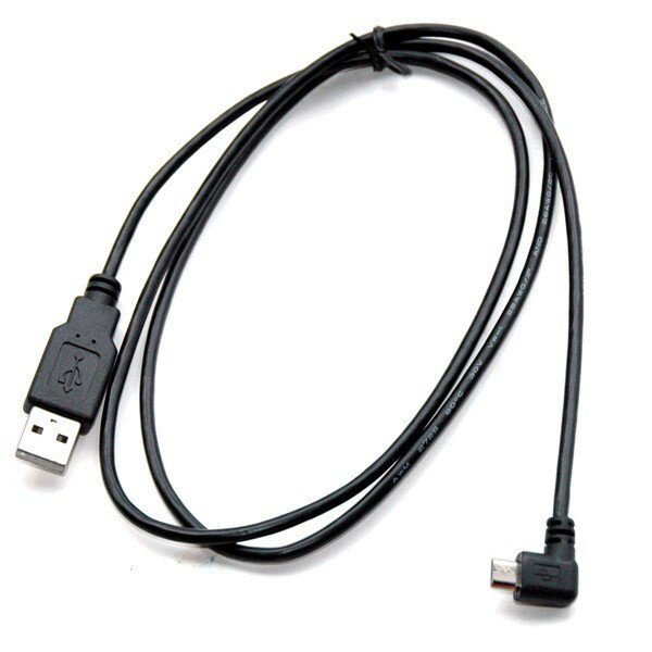 Fujiei Micro B左彎充電傳輸線100CM /USB A公-micro USB左彎充電傳輸線1M