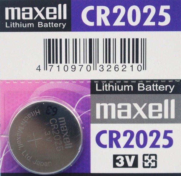 maxell CR2025 鈕扣型鋰電池 3V/一排5顆入(促40) 水銀電池 手錶電池-傑梭