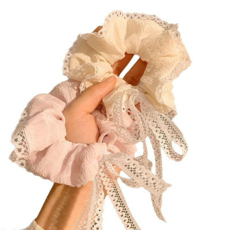 【台灣現貨】時尚配件 髮飾 髮夾 鯊魚夾 大嘴夾 邊夾  法式復古大腸髮圈女高階感緞面韓系皮筋發繩森系頭繩髮飾大號頭飾 4