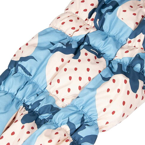 Nishikawa【日本代購】西川 羽絨 暖腿套 Mantano Thermo白鴨絨-草莓藍色 2