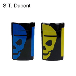 S.T.Dupont 都彭 MINIJET系列 迷你防風打火機 黑底藍/黃骷髏頭 10063/10064