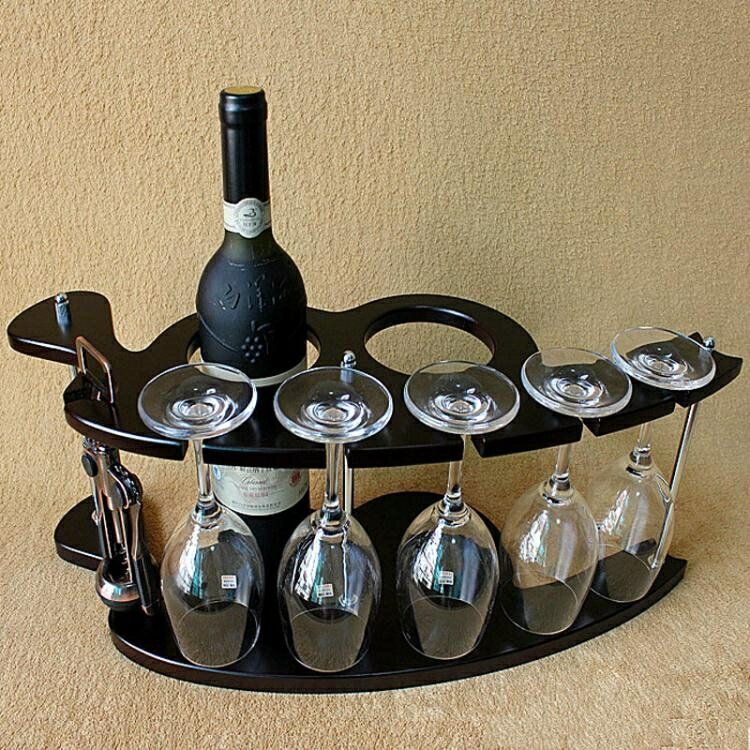 木制酒架紅酒架創意歐式葡萄實木酒架酒杯架倒掛酒柜擺件