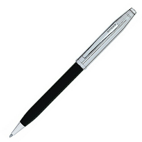 CROSS 高仕 新世紀系列 亮鉻黑琺瑯原子筆 / 支 AT0082WG-42