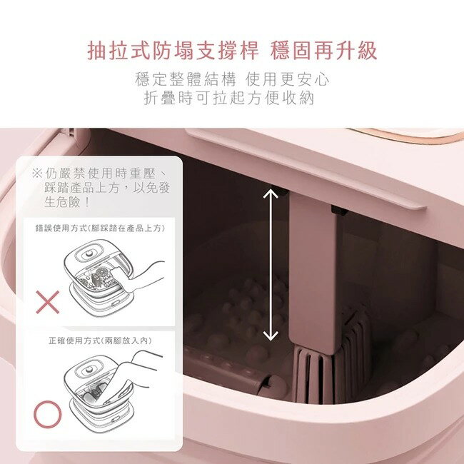 【KINYO】無段式溫控摺疊足浴機 (IFM) 旋鈕開關 一轉控溫 恆溫按摩 SPA 定時設定 1