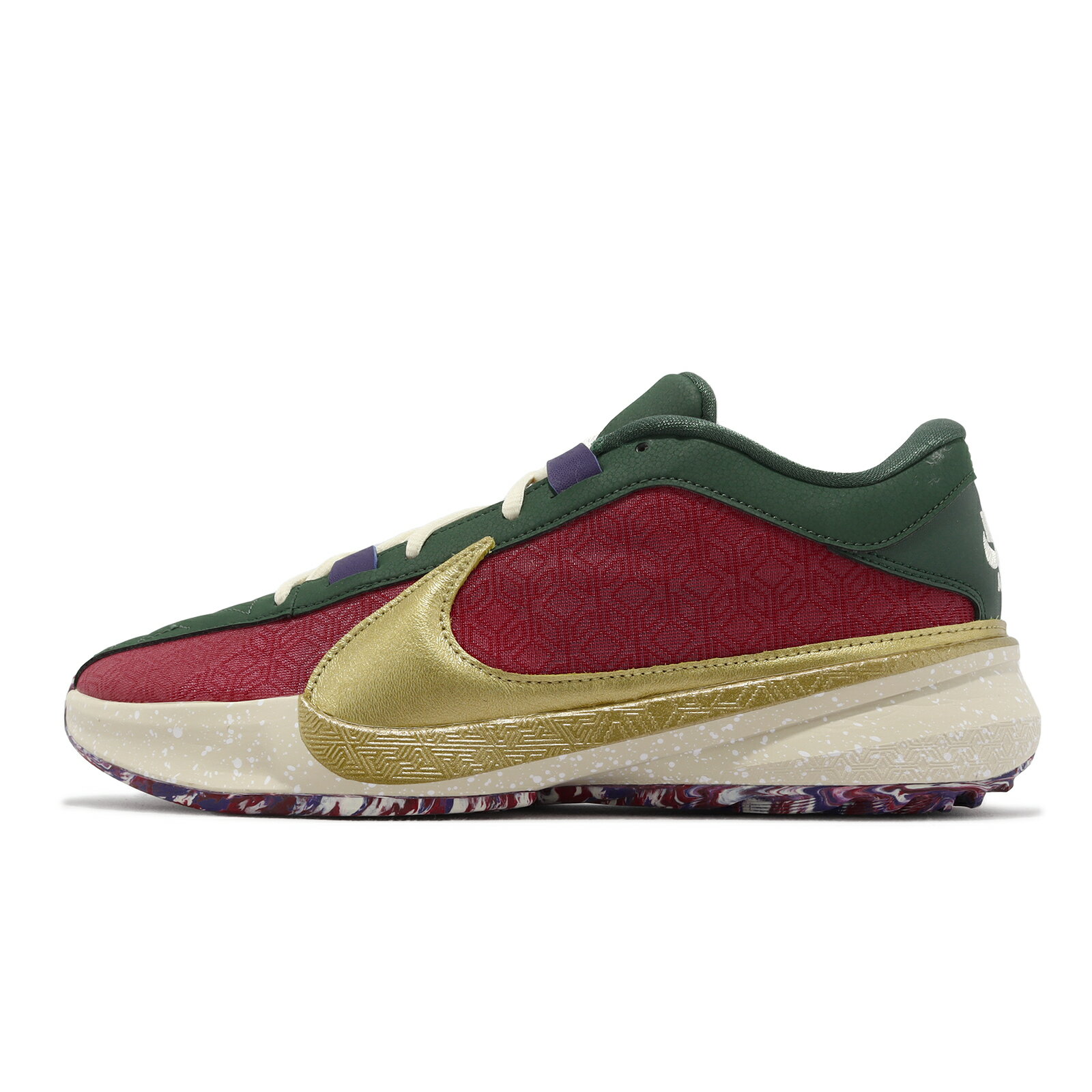 Nike 籃球鞋 Freak 5 EP 男鞋 紅 綠 金 公鹿 字母哥 Keep It A Buck