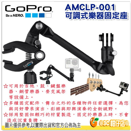 GoPro AMCLP-001 可調整樂器固定座  公司貨 固定底座 The Jam Adjustable Music Mount