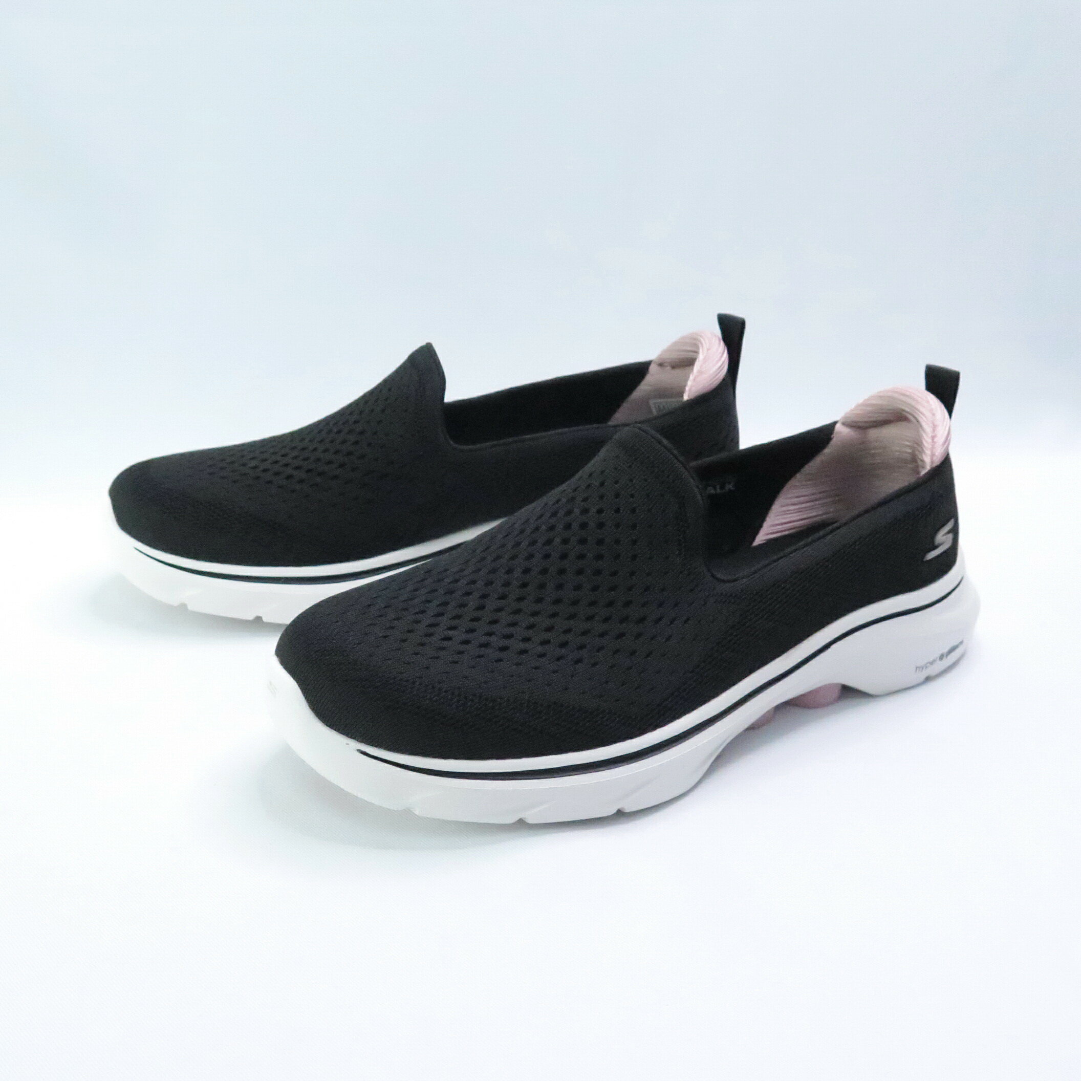 Skechers 125208WBKPK GO WALK 7-Vina 女健走鞋 寬楦 黑x粉【iSport愛運動】