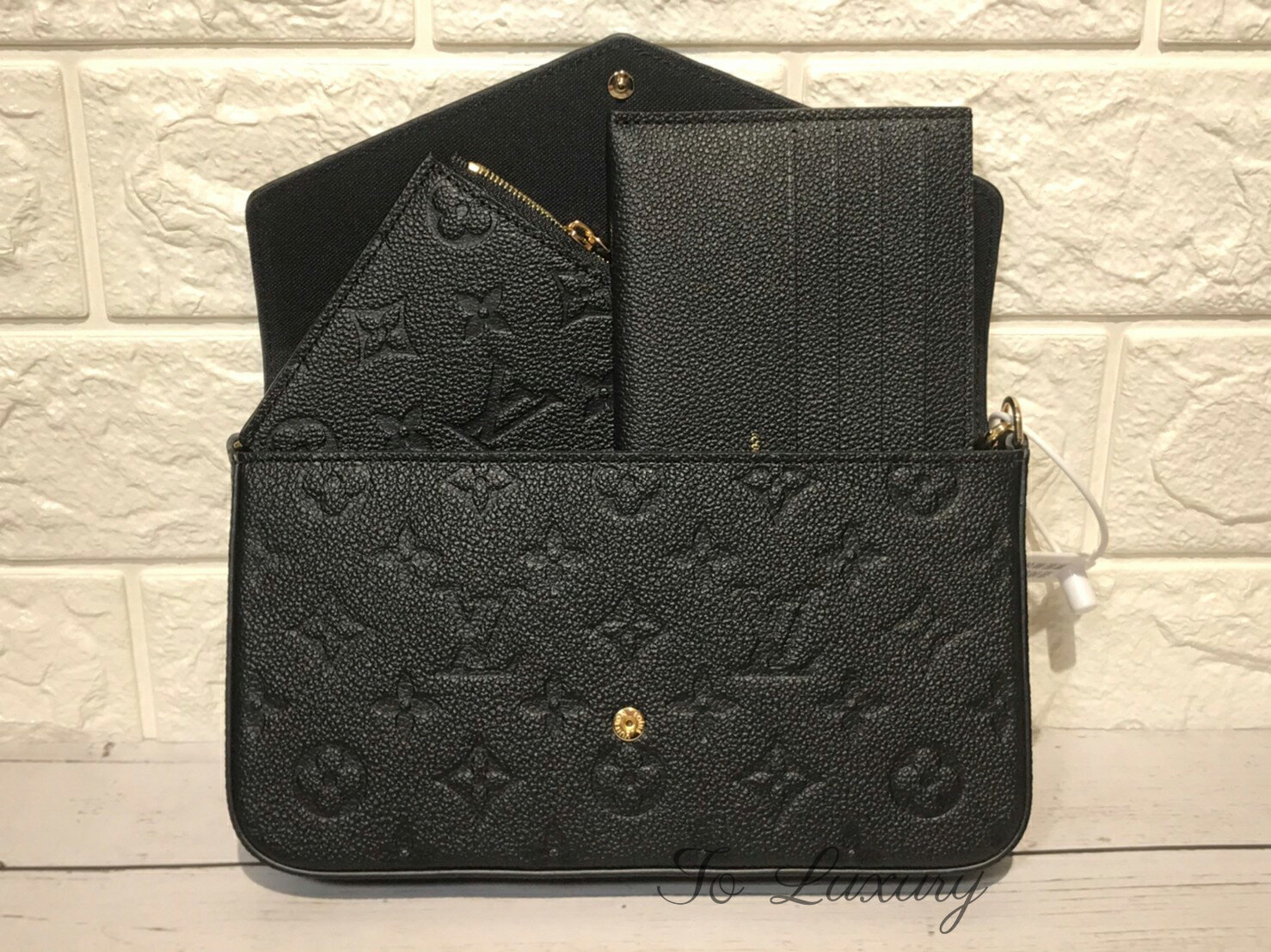 【LOUIS VUITTON】POCHETTE FÉLICIE壓紋老花三合一掀蓋信封鍊包 / 預購｜指定卡滿5千回饋10%