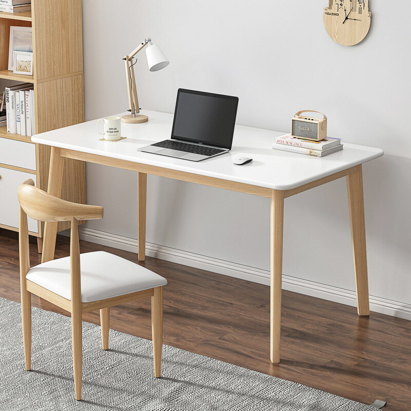 APP下單享點數9% 北歐電腦臺式桌臥室實用書桌簡約家用學生學習桌長方形寫字桌子