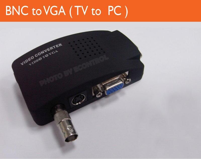 【易控王】TV轉VGA BNC轉VGA 訊號轉換器 切換器◎AV轉PC 影像轉換盒◎S端子/VIDEO/VGA切換(50-501)