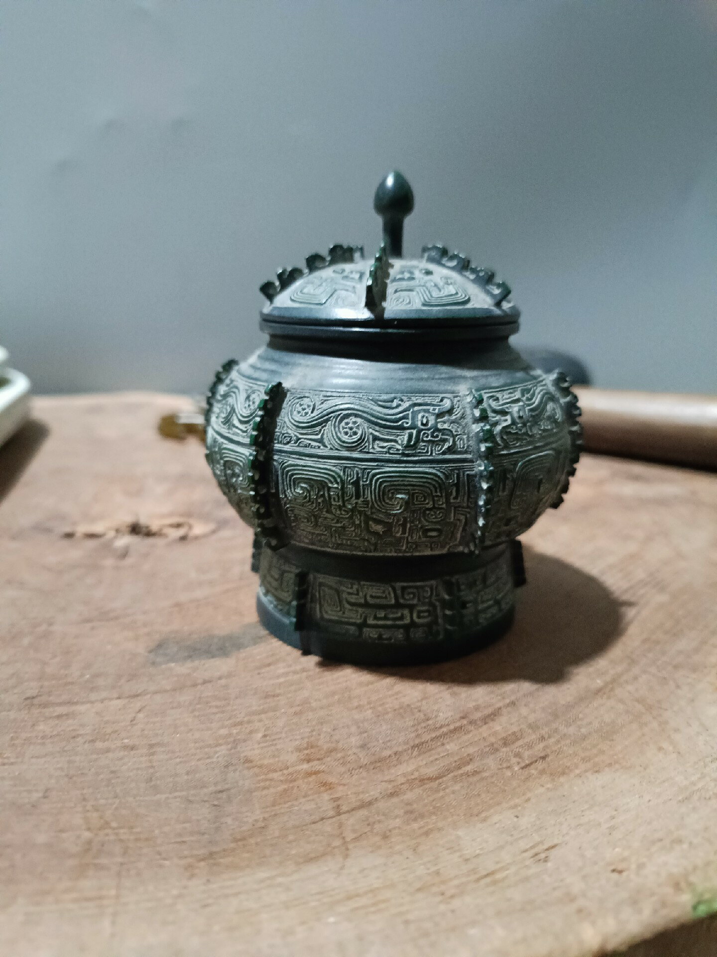 日本迴流銅器擺飾置物青銅罐香爐，器型漂亮，全品無毛病，青銅器