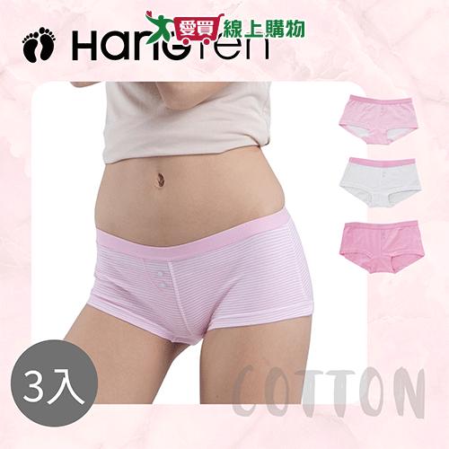 Hangten 舒適包臀平口褲M~XL(3件組) 吸汗透氣 舒適清爽 四角褲 女內褲【愛買】