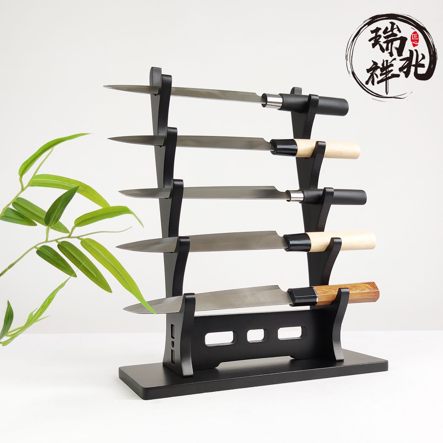 廚房收納架壽司刀廚刀架料理刀展示架笛子架簫架實木刀劍架劍托 h8051 | 花田小窩 | 樂天市場Rakuten