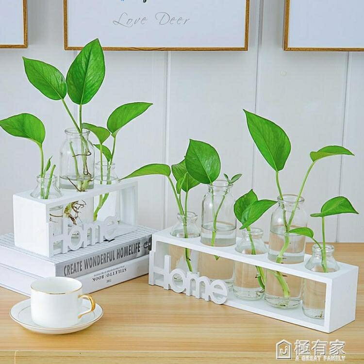 水培小花瓶創意玻璃綠蘿透明小清新水養植物桌面裝飾擺件客廳插花 雙11全館免運