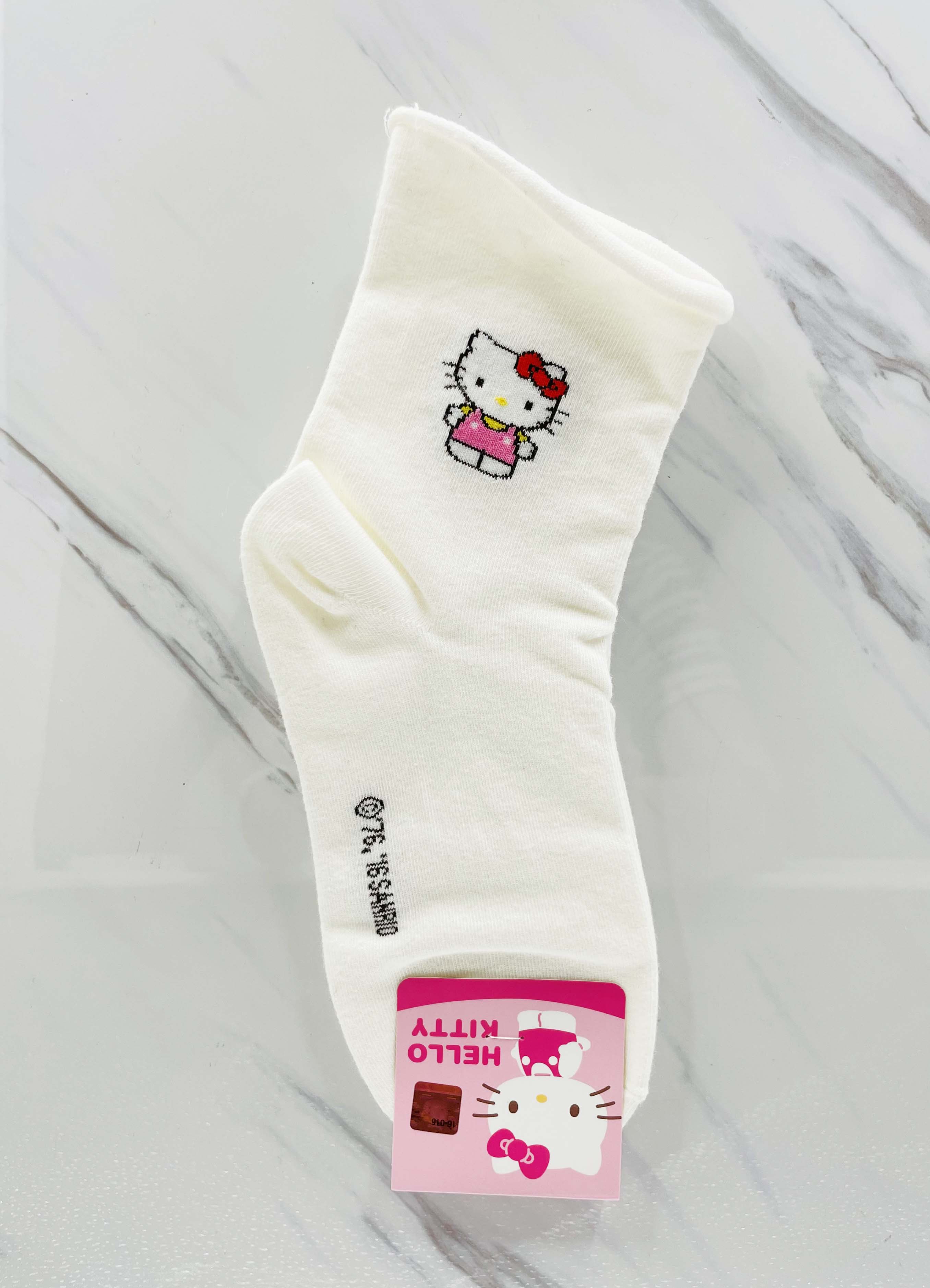 【震撼精品百貨】Hello Kitty 凱蒂貓~韓國sanrio三麗鷗 KITTY襪子(23~25CM)白*52415