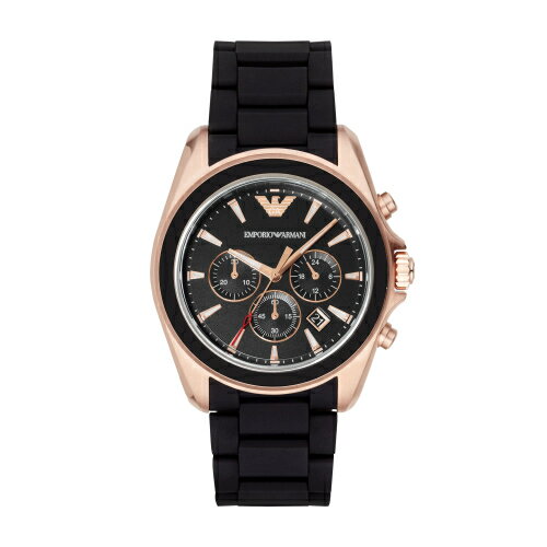 送禮首選★EMPORIO ARMANI休閒質感時尚橡膠腕錶44mm(AR6066) 附提袋【全館滿額折價★APP下單點數4倍送】線上購買享 實體門市同步服務
