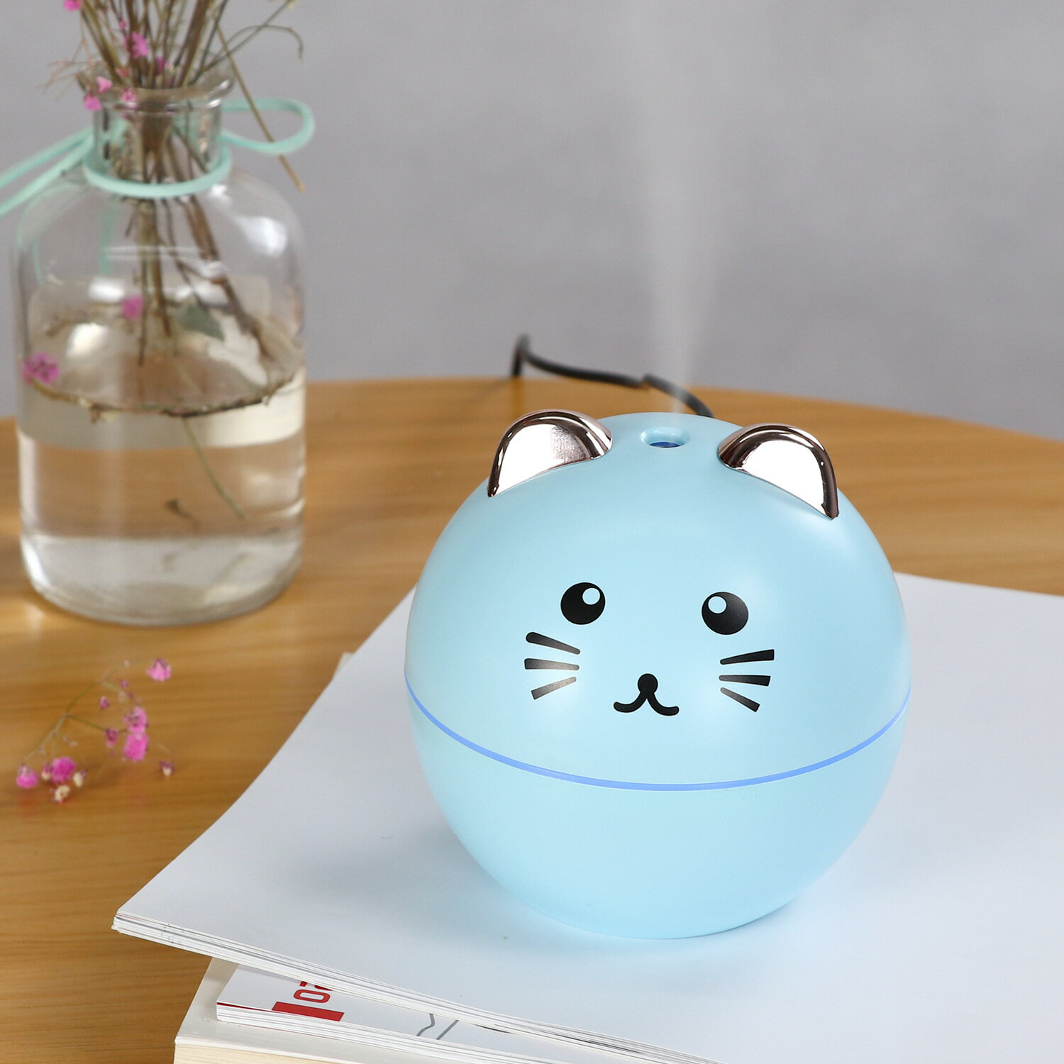 新款小貓加濕器 usb家用香薰臥室小型空氣凈化加濕器批發