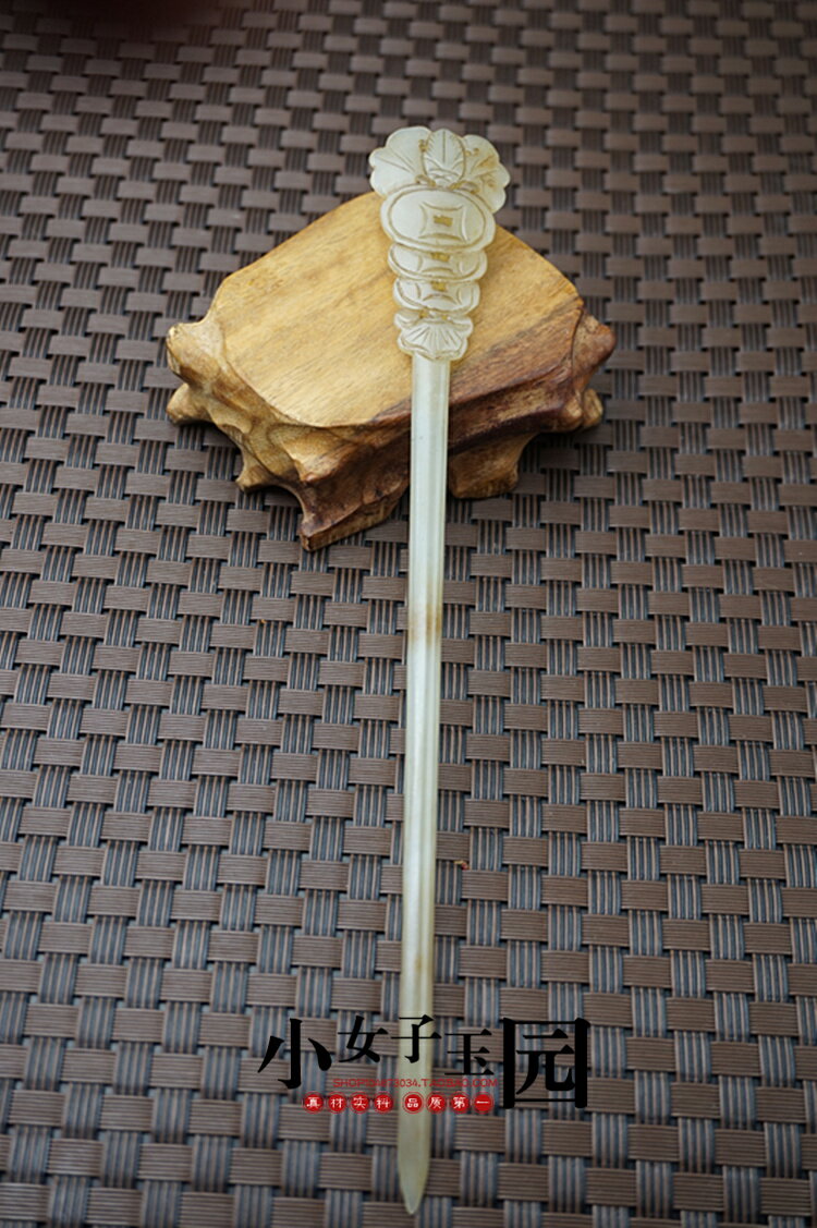 和田玉青白玉蝙蝠發簪玉簪福在眼前仿古頭飾古典發飾玉簪子 協貿國際日用品生活10館 樂天市場rakuten