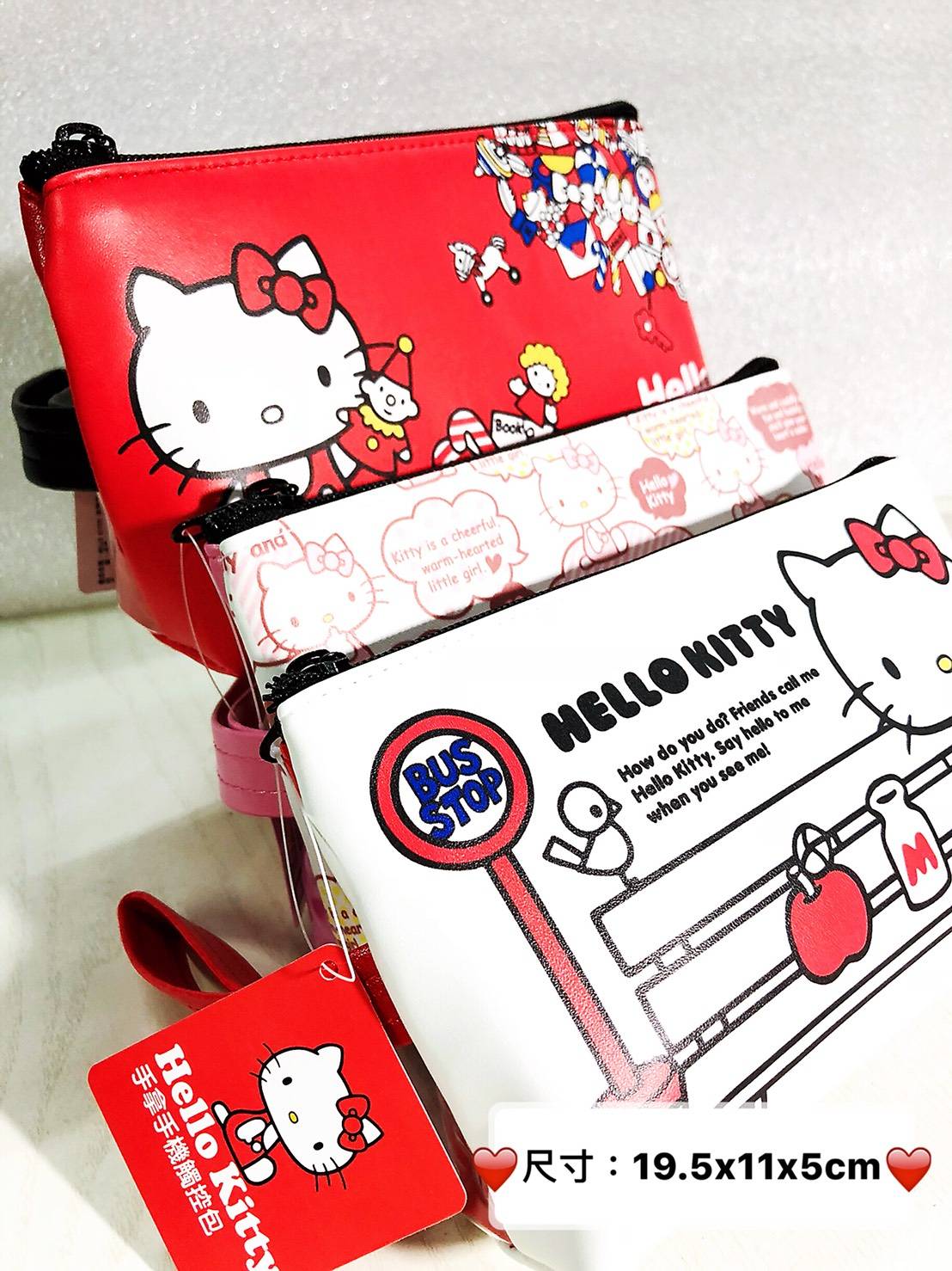 大賀屋 正版 HELLO KITTY 手機包 手機觸控包 觸控包 化妝包 鉛筆盒 化妝袋 鉛筆袋 T00120437