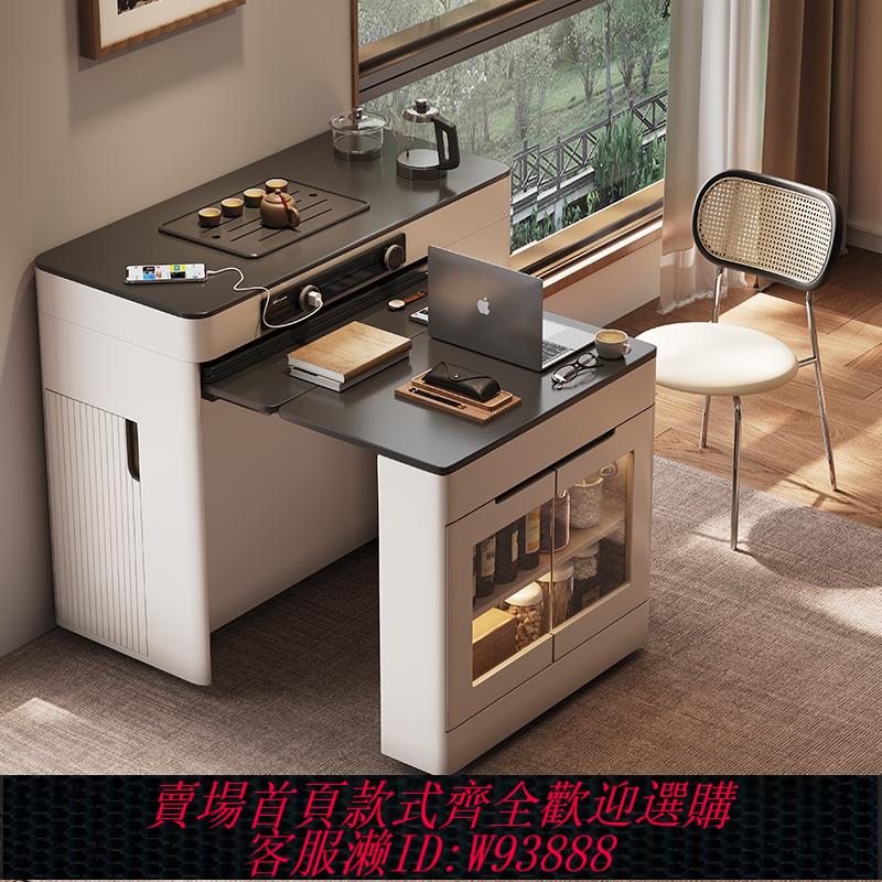 {可刷卡 打統編}餐邊櫃島臺餐桌一體家用可伸縮折疊移動小戶型多功能吧導倒臺飯桌