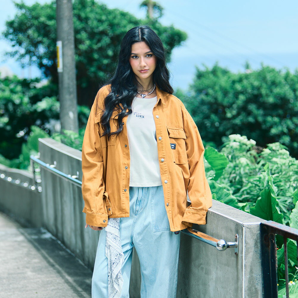 EDWIN 男款 工裝夾克外套 (土黃色) 1