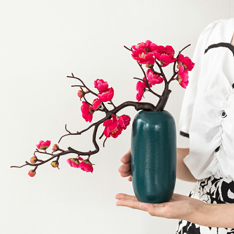 新中式仿真梅花枝臘梅假花花瓶擺設家居客廳玄關櫥窗裝飾花藝擺件 3