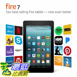 [107美國直購] 平板電腦 Fire 7 Tablet with Alexa, 7吋 Display, 8 GB, Black - with Special Offers